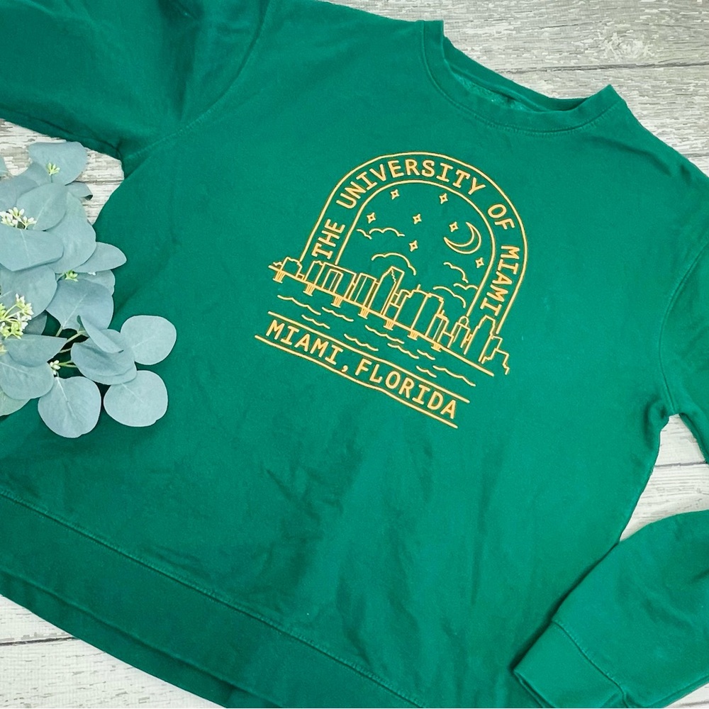 Uscape University of Miami Florida Crew Neck Sweatshirt